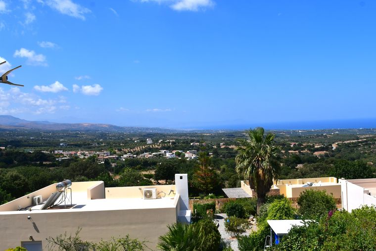 View from Villa Mailin across the plain to the sea